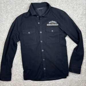 Mercer Mettle L Men Black L/S Shirt Jack Daniels Bonded‎ Series Embroidered Logo